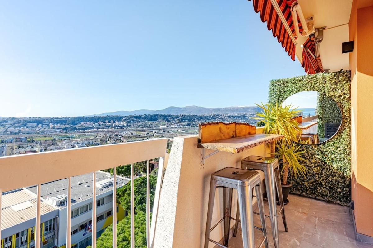 Vue Mer Et Montagne Panoramique Nizza Exterior foto