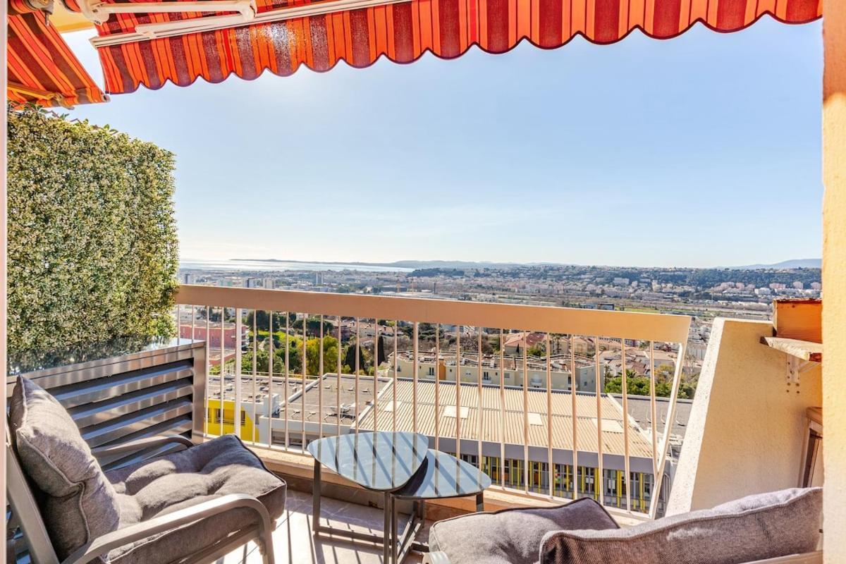 Vue Mer Et Montagne Panoramique Nizza Exterior foto